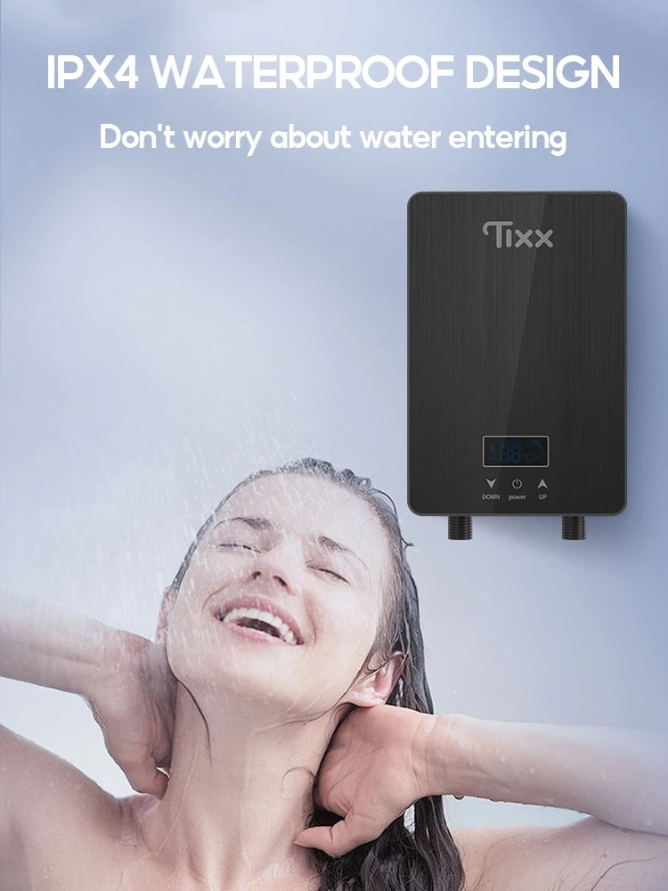 Tixx Water Heater 6500W LCD Touch Screen With Automatic Temperature Control